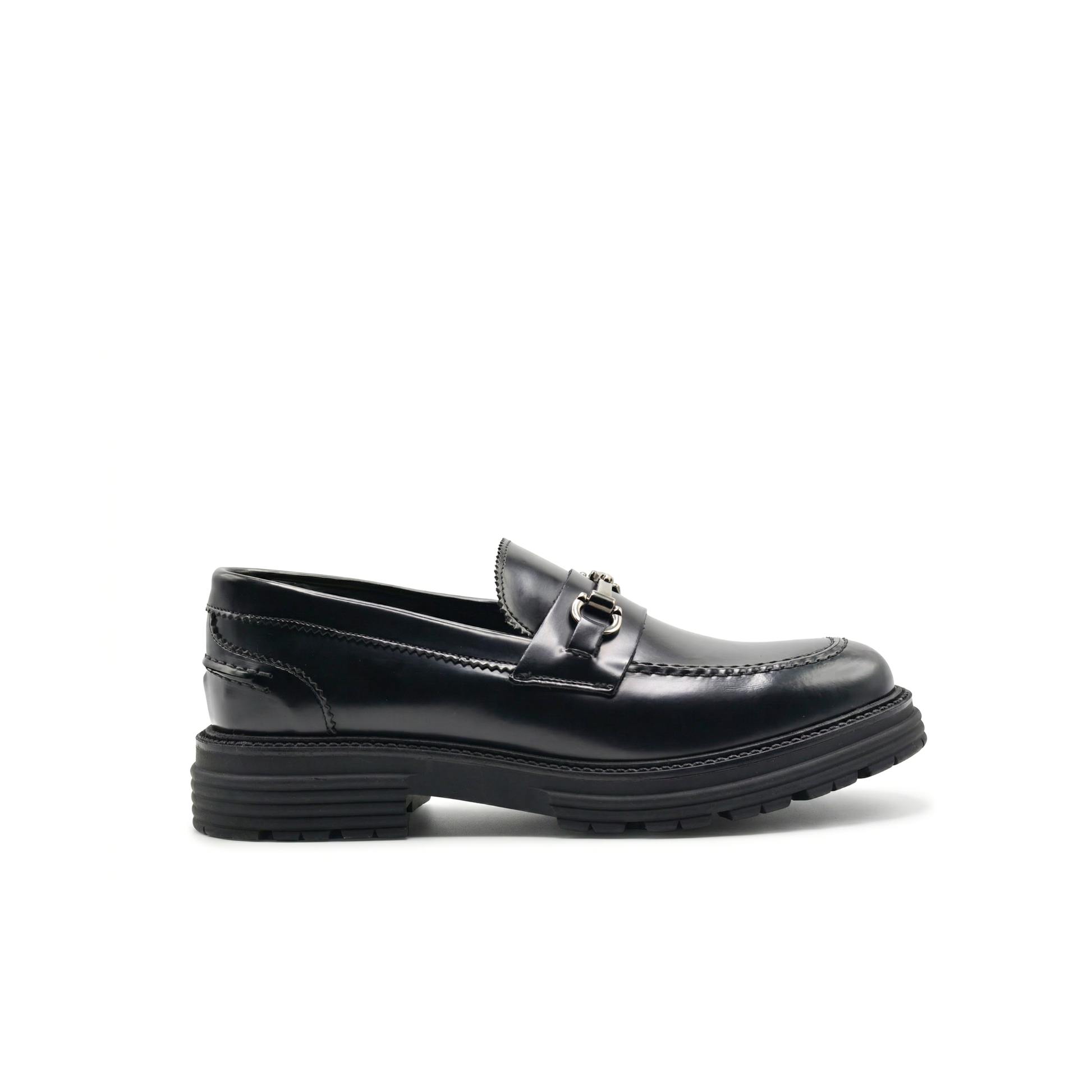 Mocassin homme Morris avec bride en cuir véritable abrasé