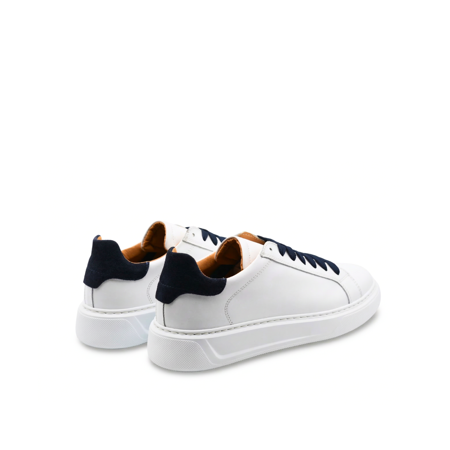 Baskets Airon pour homme en cuir semelle blanche