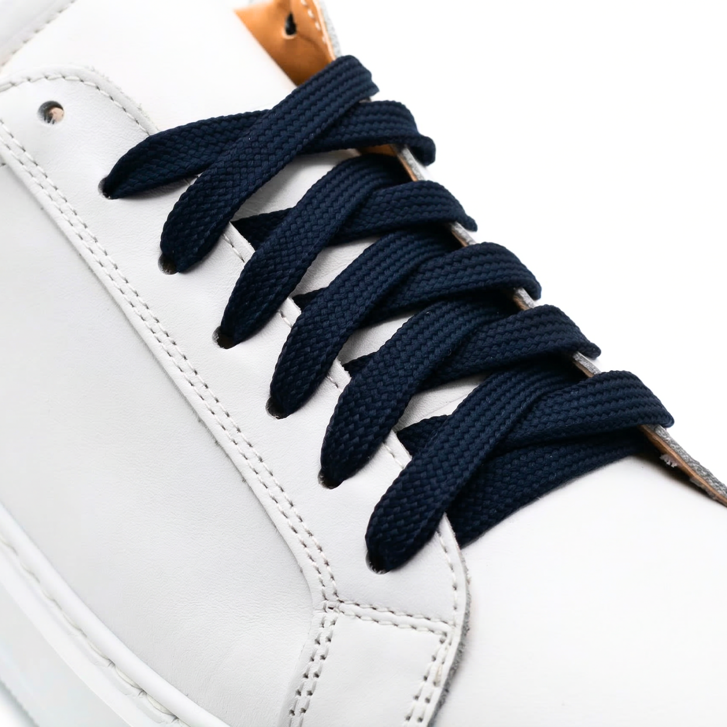Baskets Airon pour homme en cuir semelle blanche