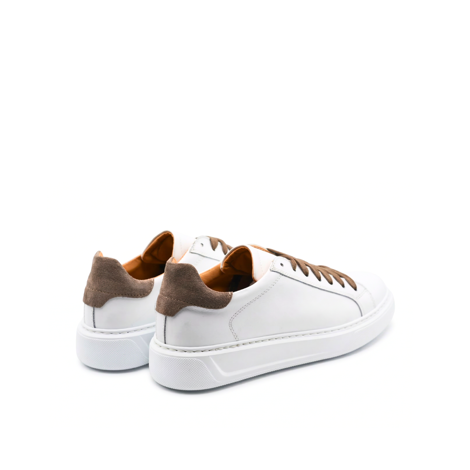 Baskets Airon pour homme en cuir semelle blanche
