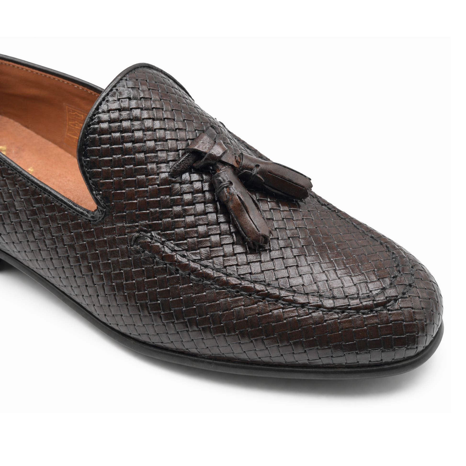 Mocassins Iris pour homme en cuir tressé