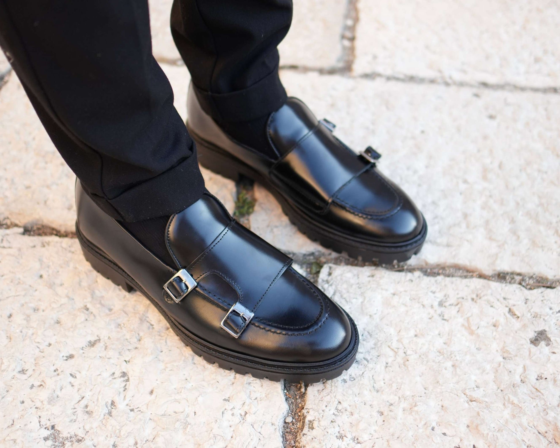 Jonhson Mocassino Homme en Cuir Véritable Abrasé