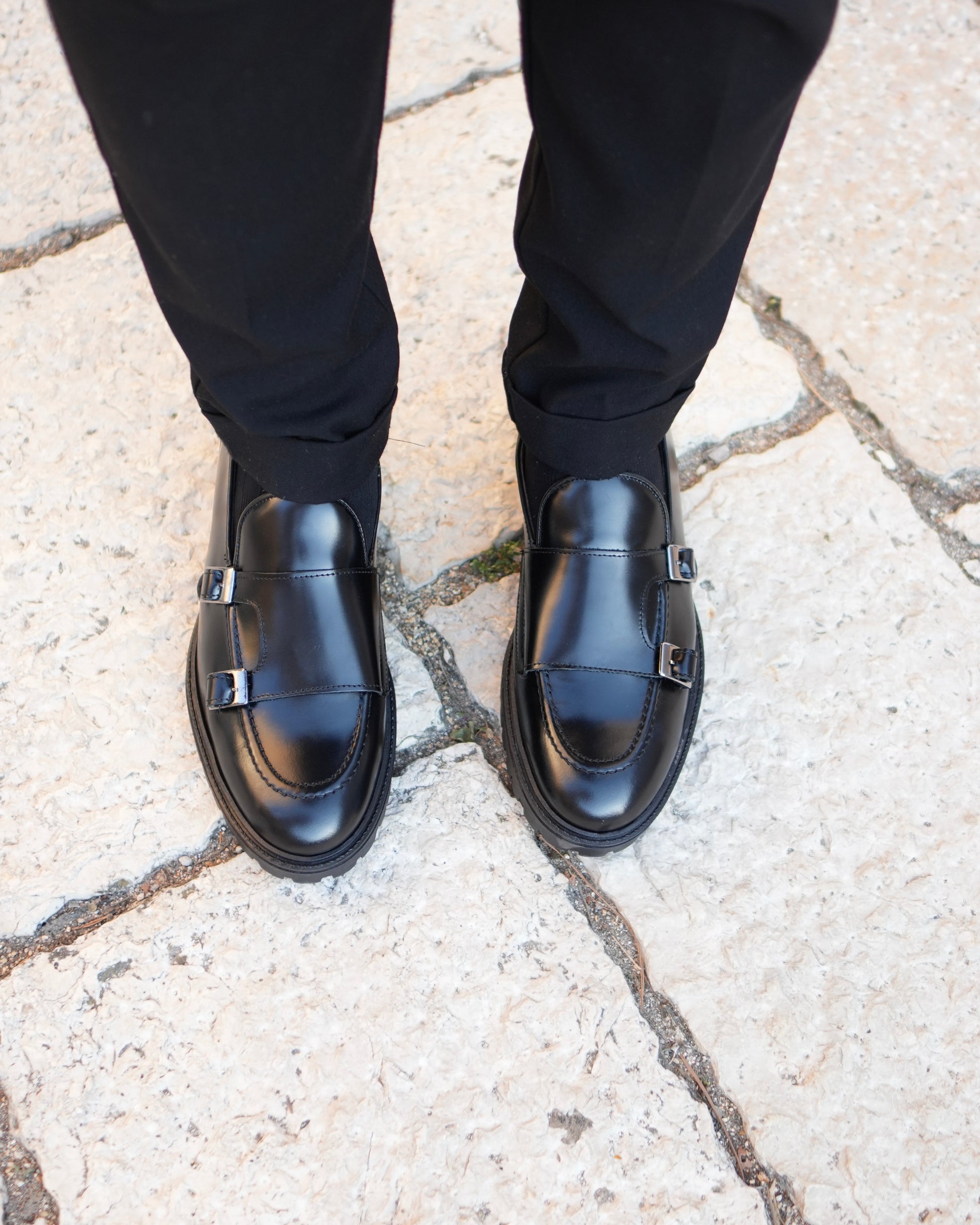Jonhson Mocassino Homme en Cuir Véritable Abrasé