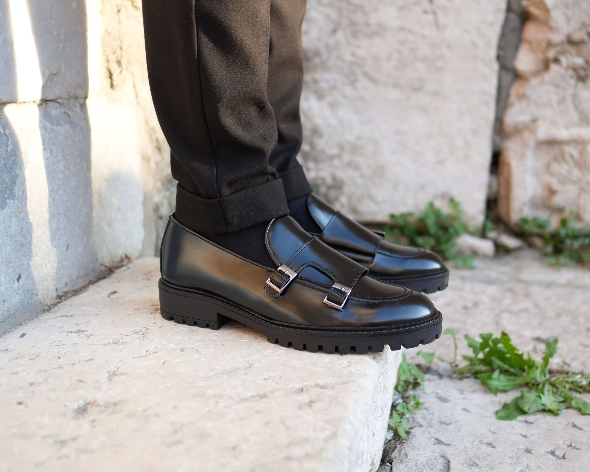 Jonhson Mocassino Homme en Cuir Véritable Abrasé
