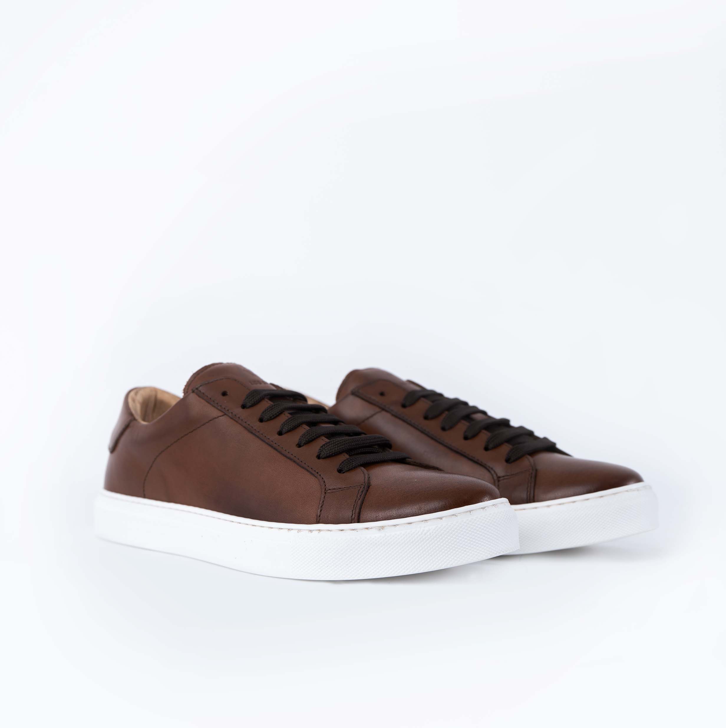 Baskets basses Fusion pour homme en cuir véritable bottolato