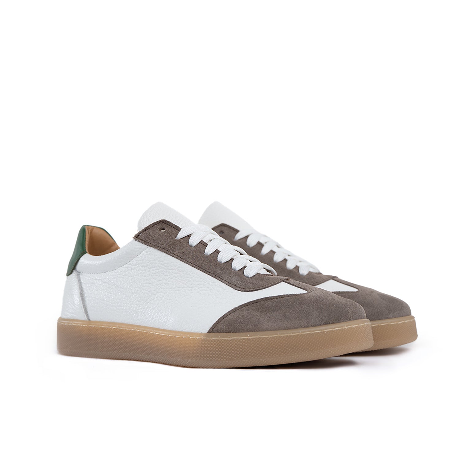 Baskets Fusion fond ambre clair homme en cuir véritable bottolata