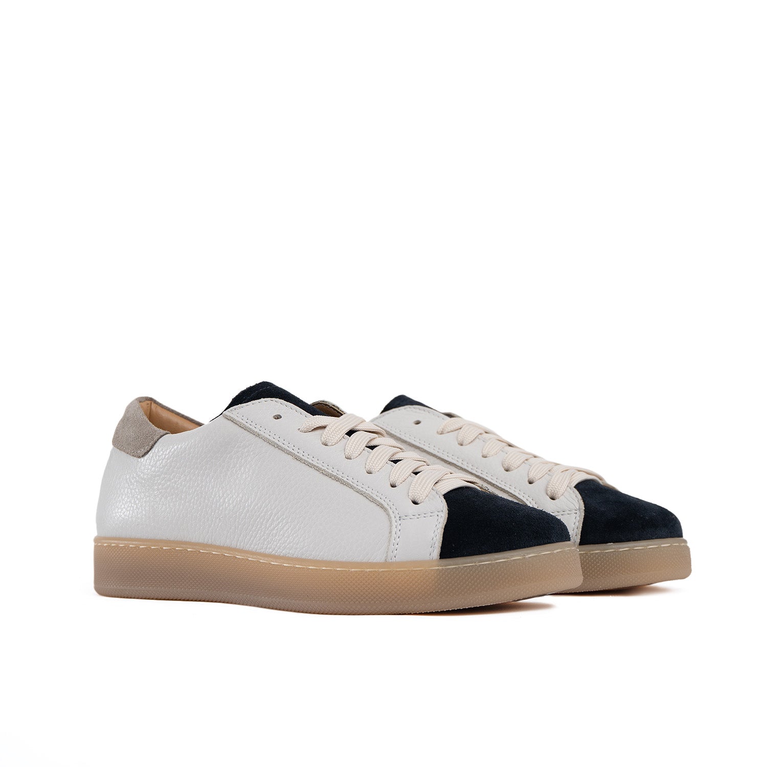 Baskets urbaines homme cuir véritable bottolata inserts en daim