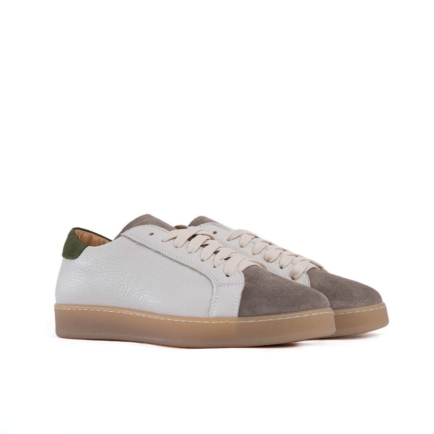 Baskets urbaines homme cuir véritable bottolata inserts en daim