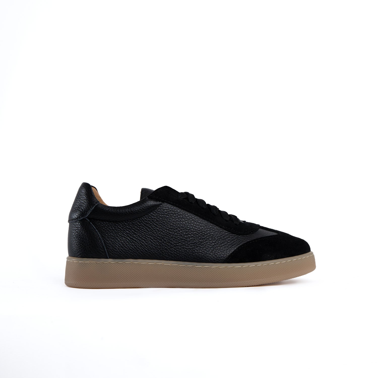 Baskets Fusion fond ambre clair homme en cuir véritable bottolata