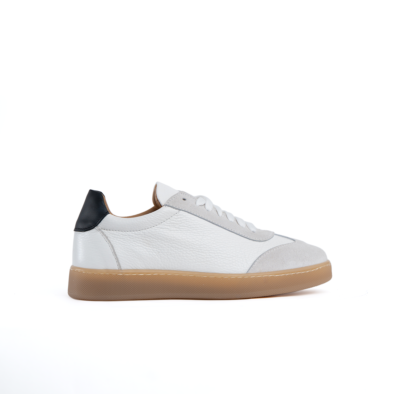 Baskets Fusion fond ambre clair homme en cuir véritable bottolata