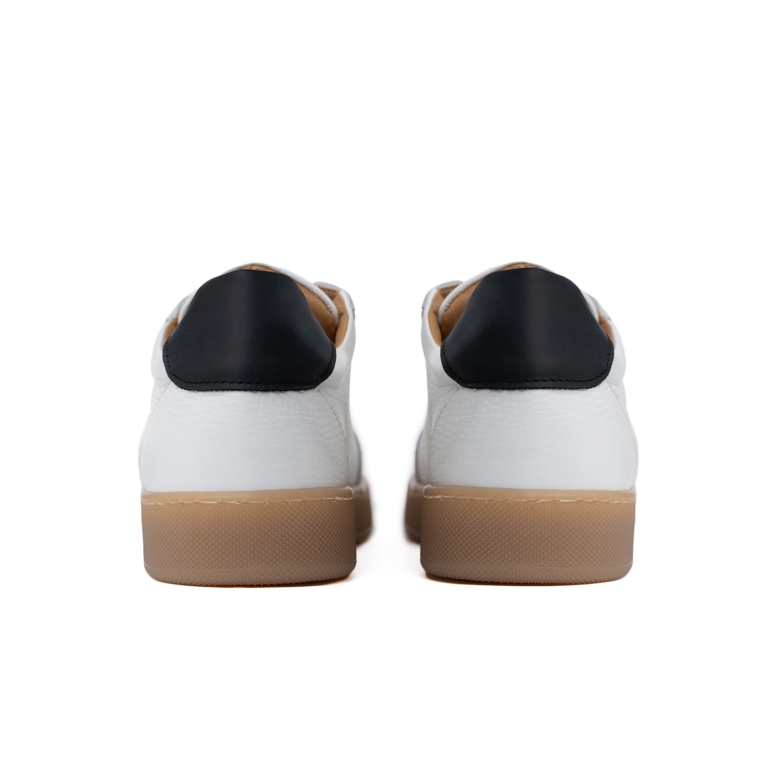 Baskets Fusion fond ambre clair homme en cuir véritable bottolata