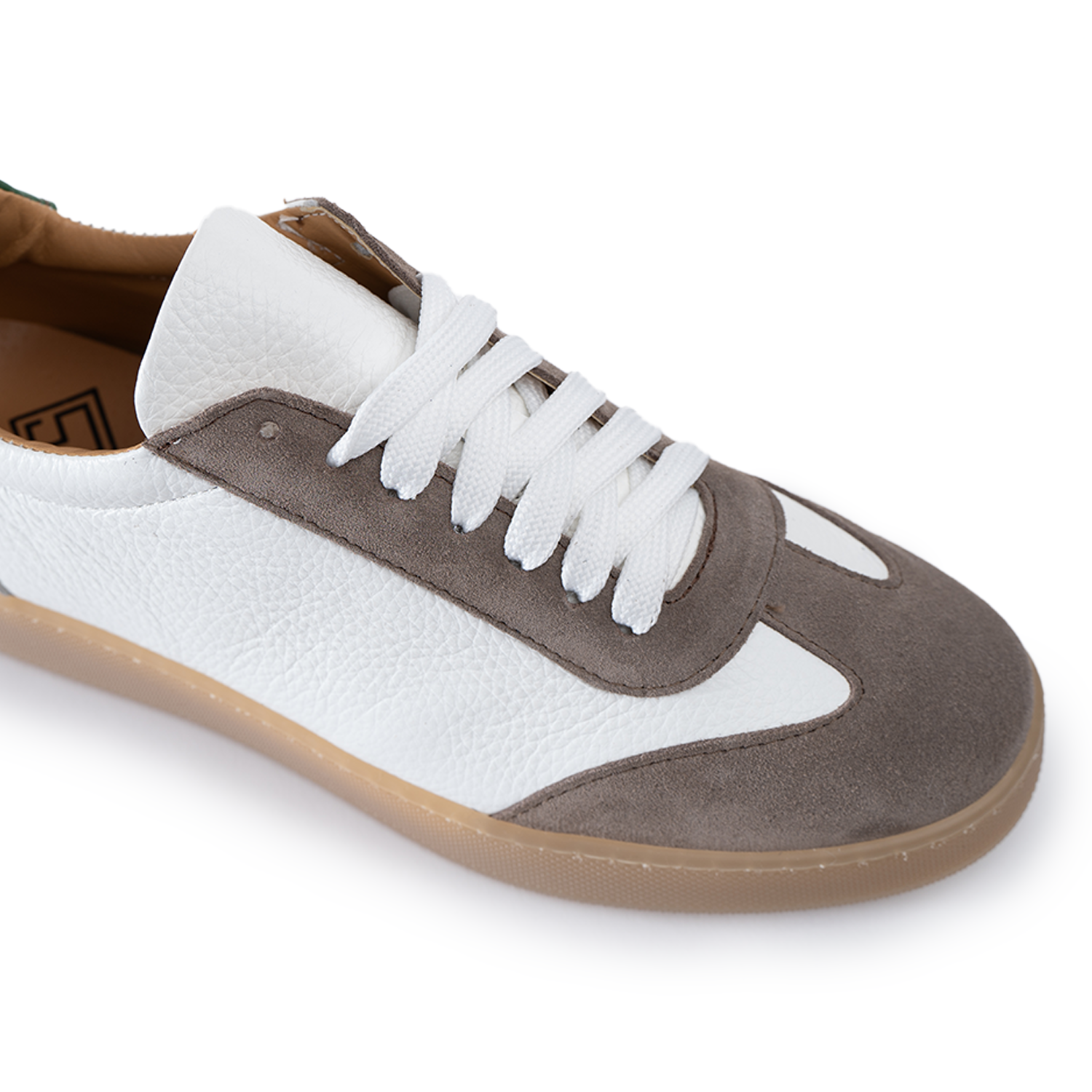 Baskets Fusion fond ambre clair homme en cuir véritable bottolata