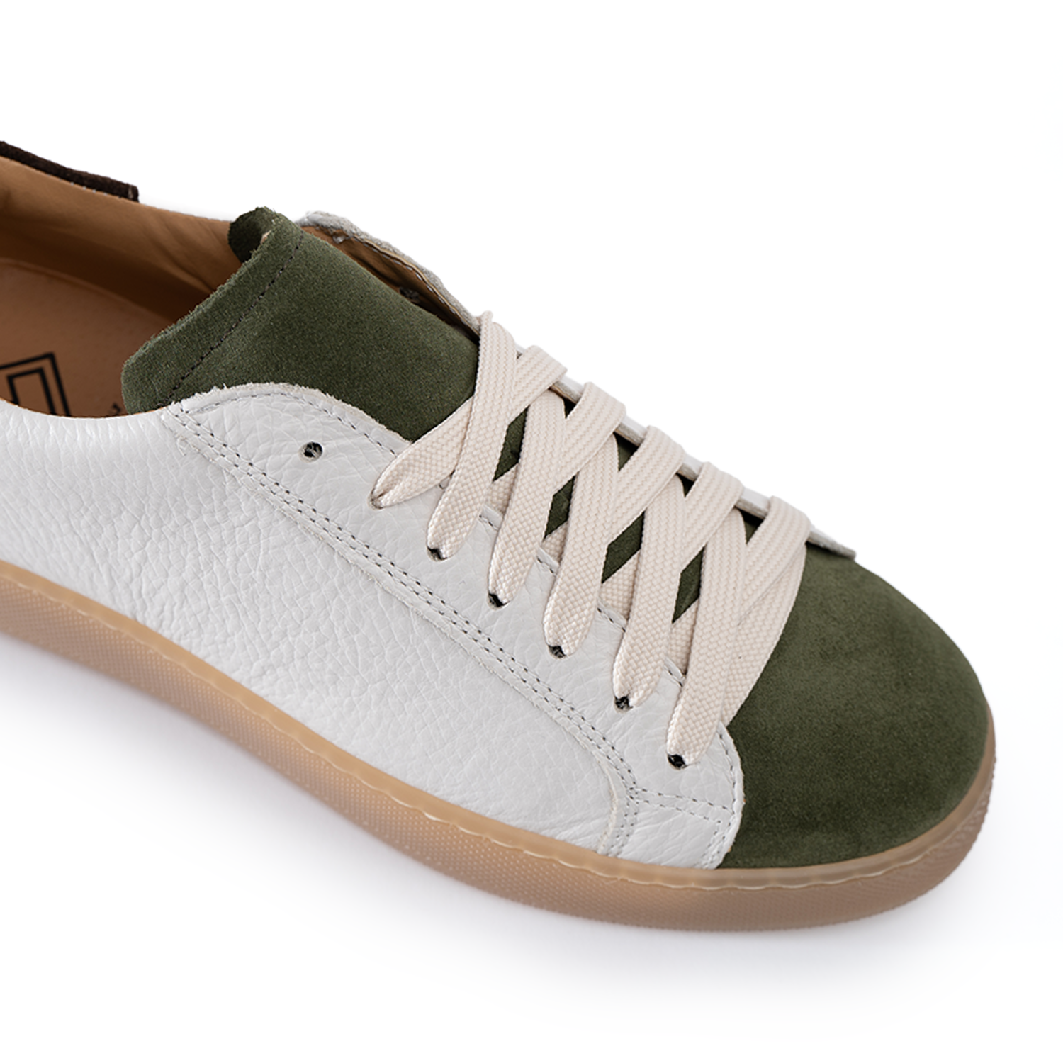 Baskets urbaines homme cuir véritable bottolata inserts en daim