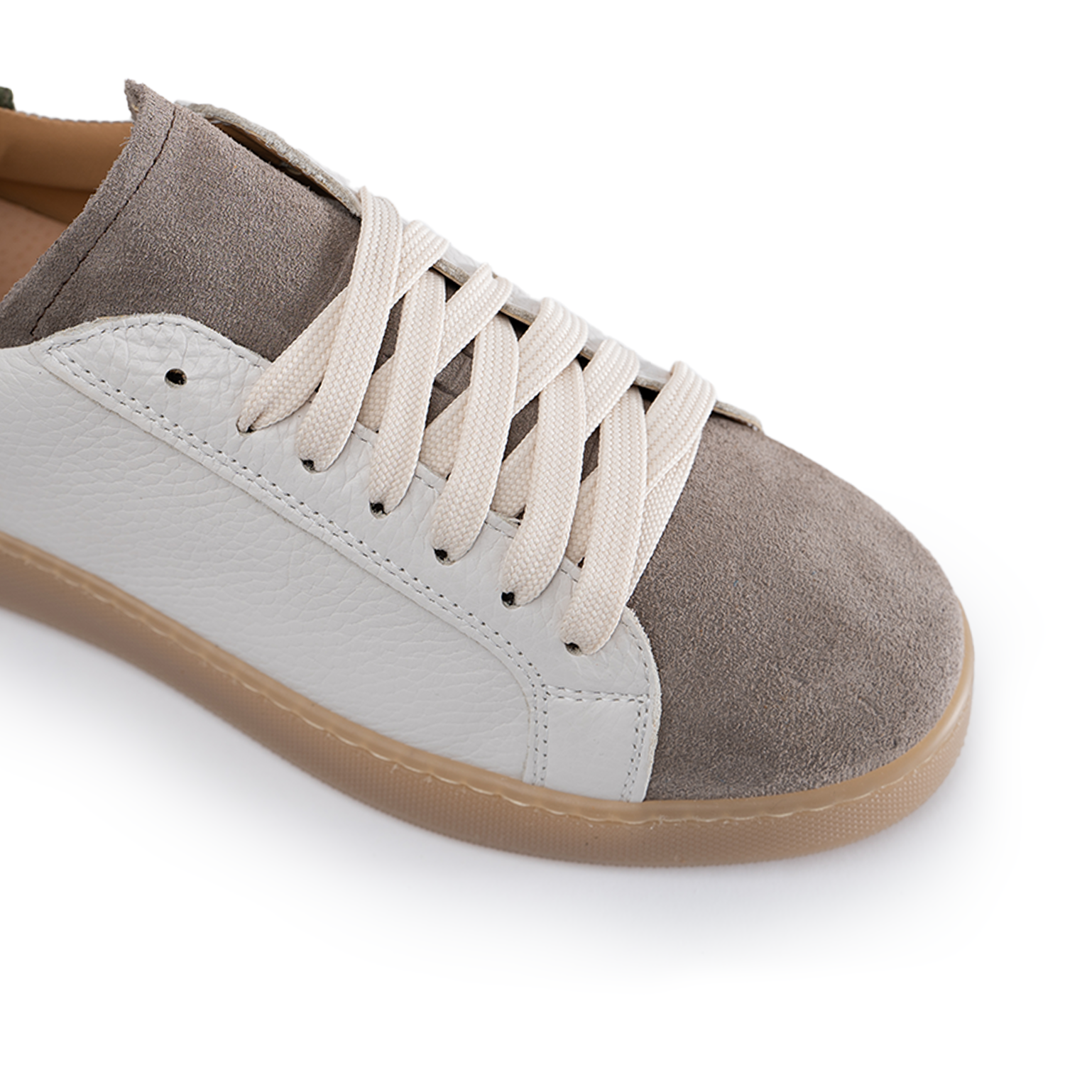 Baskets urbaines homme cuir véritable bottolata inserts en daim